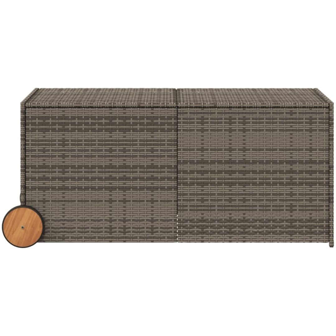 Dynbox på hjul grå 283L konstrottning vidaXL 127 x 55 x 56/59.5 cm – bild 4
