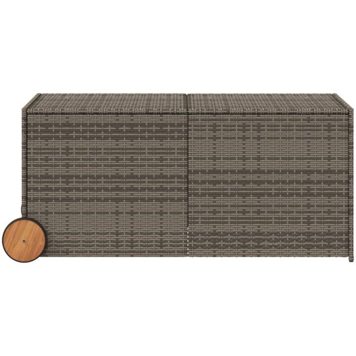 Dynbox på hjul grå 283L konstrottning vidaXL 127 x 55 x 56/59.5 cm – bild 4