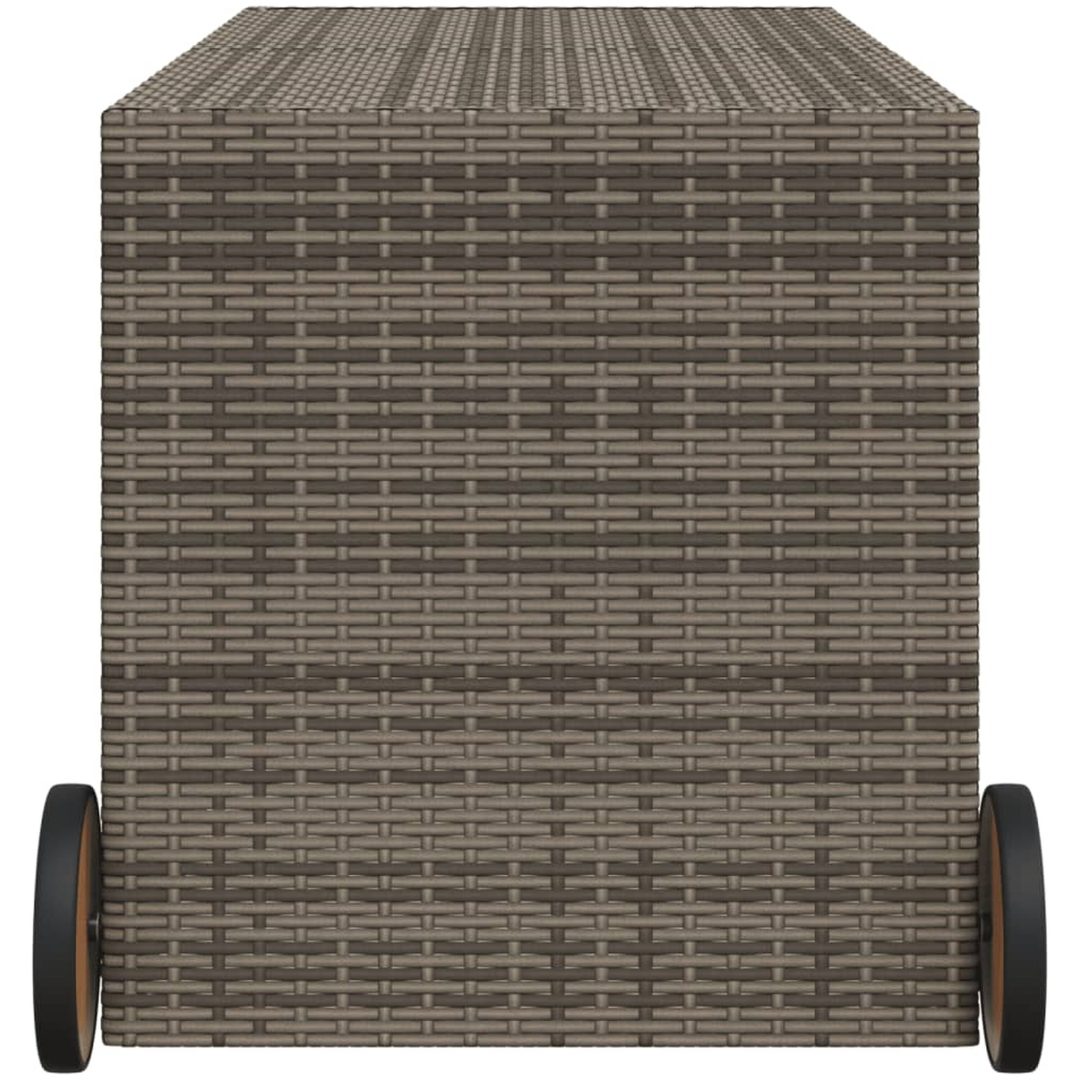 Dynbox på hjul grå 283L konstrottning vidaXL 127 x 55 x 56/59.5 cm – bild 5