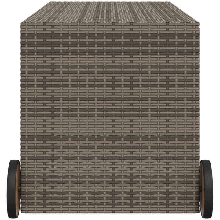 Dynbox på hjul grå 283L konstrottning vidaXL 127 x 55 x 56/59.5 cm – bild 5