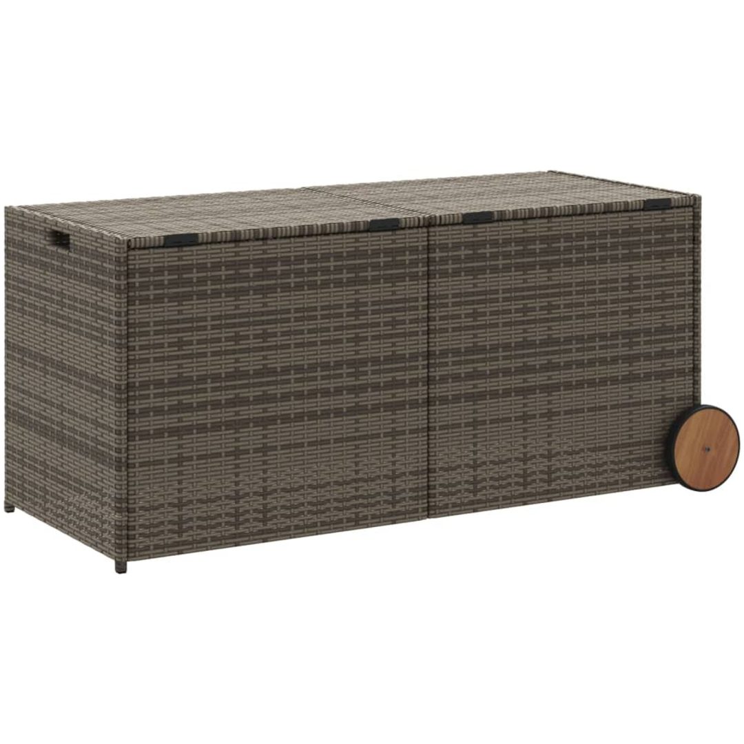 Dynbox på hjul grå 283L konstrottning vidaXL 127 x 55 x 56/59.5 cm – bild 6