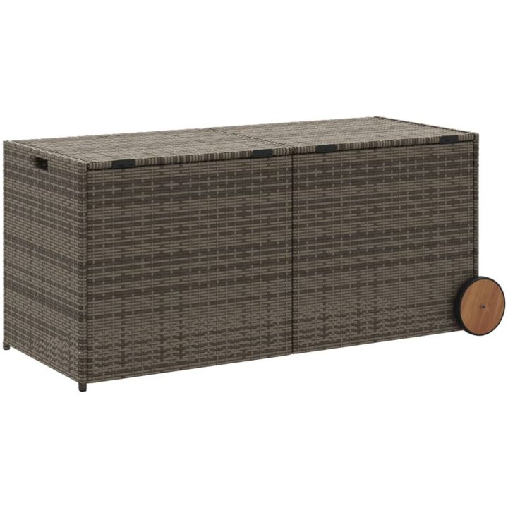 Dynbox på hjul grå 283L konstrottning vidaXL 127 x 55 x 56/59.5 cm – bild 6