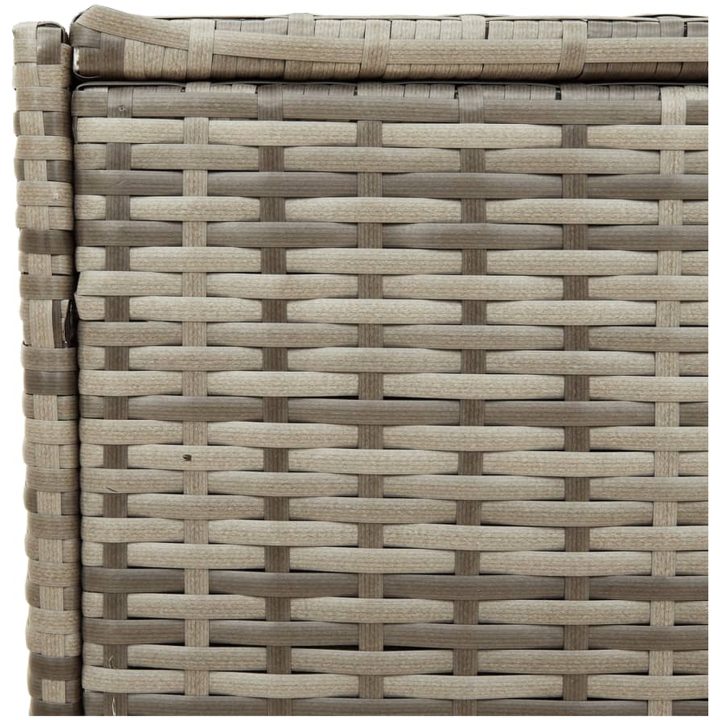 Dynbox på hjul grå 283L konstrottning vidaXL 127 x 55 x 56/59.5 cm – bild 9