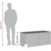 Dynbox på hjul grå 283L konstrottning vidaXL 127 x 55 x 56/59.5 cm – miniatyr 10