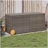 Dynbox på hjul grå 283L konstrottning vidaXL 127 x 55 x 56/59.5 cm – miniatyr 1