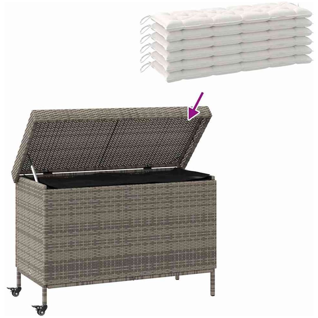 Dynbox på hjul grå konstrottning vidaXL 110 x 55 x 73 cm – bild 7