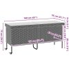 Dynbox på hjul ljusgrå konstrottning vidaXL 160 x 55 x 75 cm – miniatyr 11