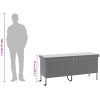 Dynbox på hjul ljusgrå konstrottning vidaXL 160 x 55 x 75 cm – miniatyr 12