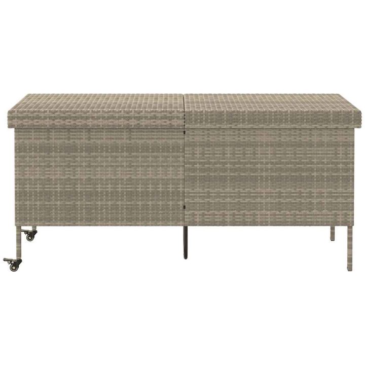 Dynbox på hjul ljusgrå konstrottning vidaXL 160 x 55 x 75 cm – bild 3