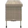 Dynbox på hjul ljusgrå konstrottning vidaXL 160 x 55 x 75 cm – miniatyr 5