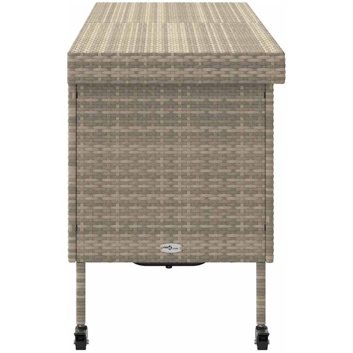 Dynbox på hjul ljusgrå konstrottning vidaXL 160 x 55 x 75 cm – bild 5