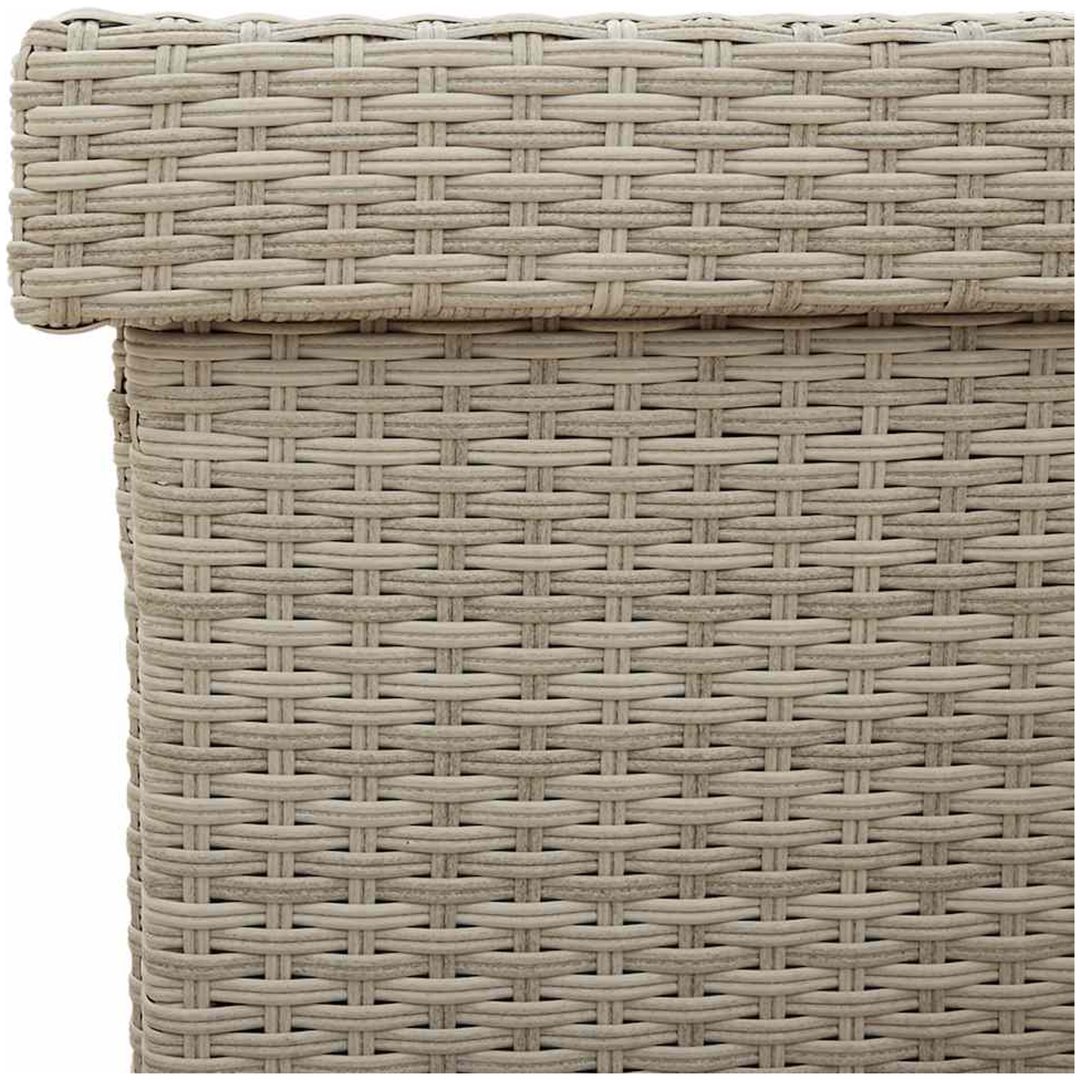 Dynbox på hjul ljusgrå konstrottning vidaXL 160 x 55 x 75 cm – bild 10
