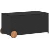 Dynbox på hjul svart 190L konstrottning vidaXL 107 x 55 x 50/53 cm – miniatyr 2