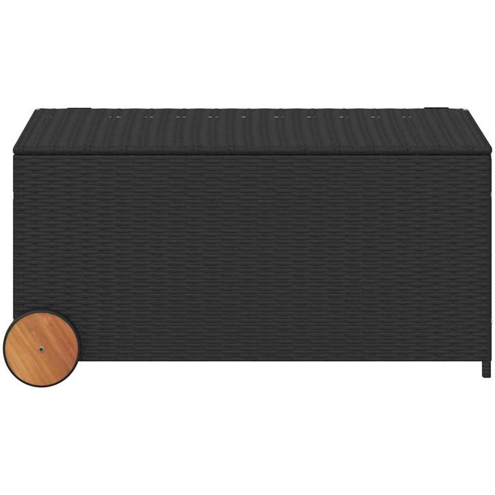 Dynbox på hjul svart 190L konstrottning vidaXL 107 x 55 x 50/53 cm – bild 4