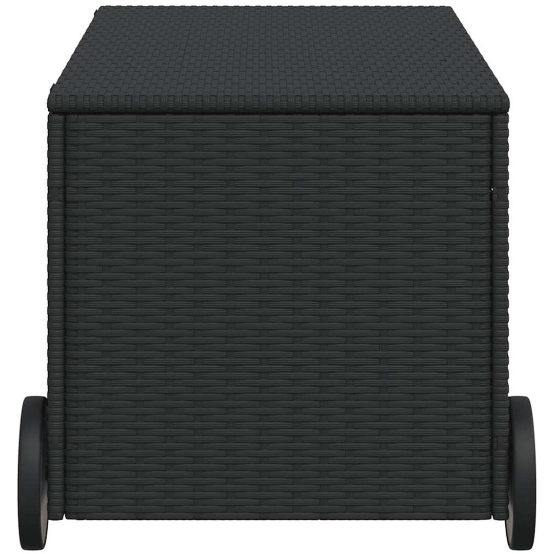 Dynbox på hjul svart 190L konstrottning vidaXL 107 x 55 x 50/53 cm – bild 5