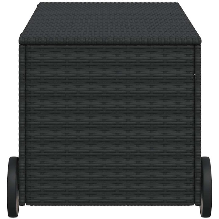 Dynbox på hjul svart 190L konstrottning vidaXL 107 x 55 x 50/53 cm – bild 5