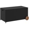 Dynbox på hjul svart 190L konstrottning vidaXL 107 x 55 x 50/53 cm – miniatyr 6