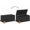 Dynbox på hjul svart 190L konstrottning vidaXL 107 x 55 x 50/53 cm – miniatyr 7