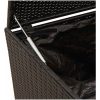 Dynbox på hjul svart 190L konstrottning vidaXL 107 x 55 x 50/53 cm – miniatyr 8
