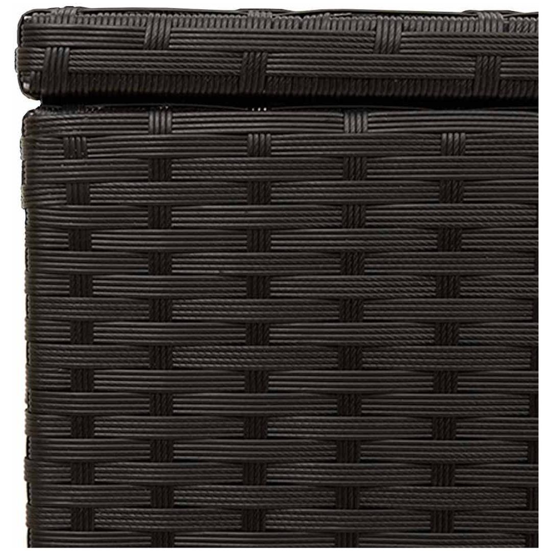 Dynbox på hjul svart 190L konstrottning vidaXL 107 x 55 x 50/53 cm – bild 9