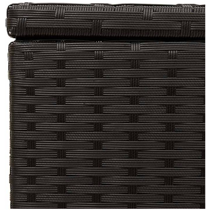 Dynbox på hjul svart 190L konstrottning vidaXL 107 x 55 x 50/53 cm – bild 9