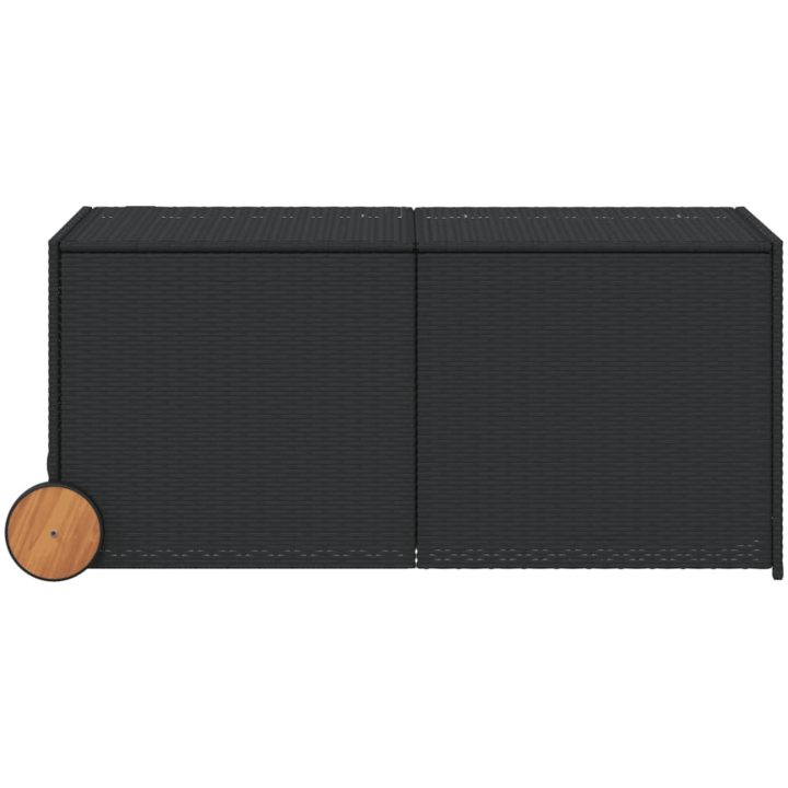 Dynbox på hjul svart 283L konstrottning vidaXL 127 x 55 x 56/59.5 cm – bild 4