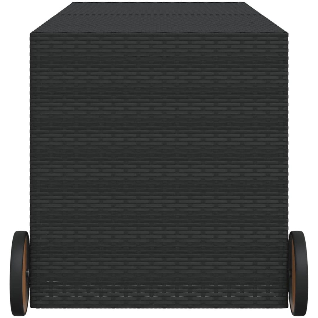 Dynbox på hjul svart 283L konstrottning vidaXL 127 x 55 x 56/59.5 cm – bild 5