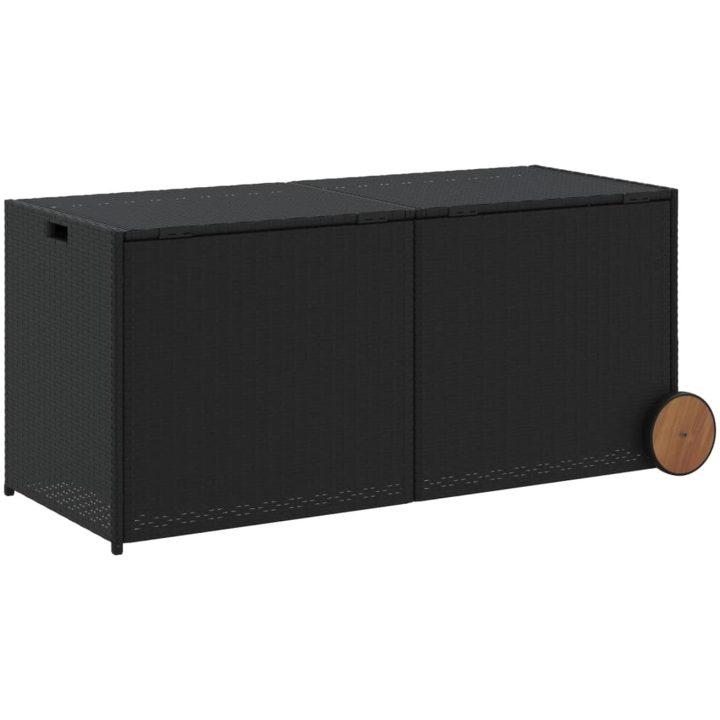 Dynbox på hjul svart 283L konstrottning vidaXL 127 x 55 x 56/59.5 cm – bild 6