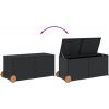 Dynbox på hjul svart 283L konstrottning vidaXL 127 x 55 x 56/59.5 cm – miniatyr 7