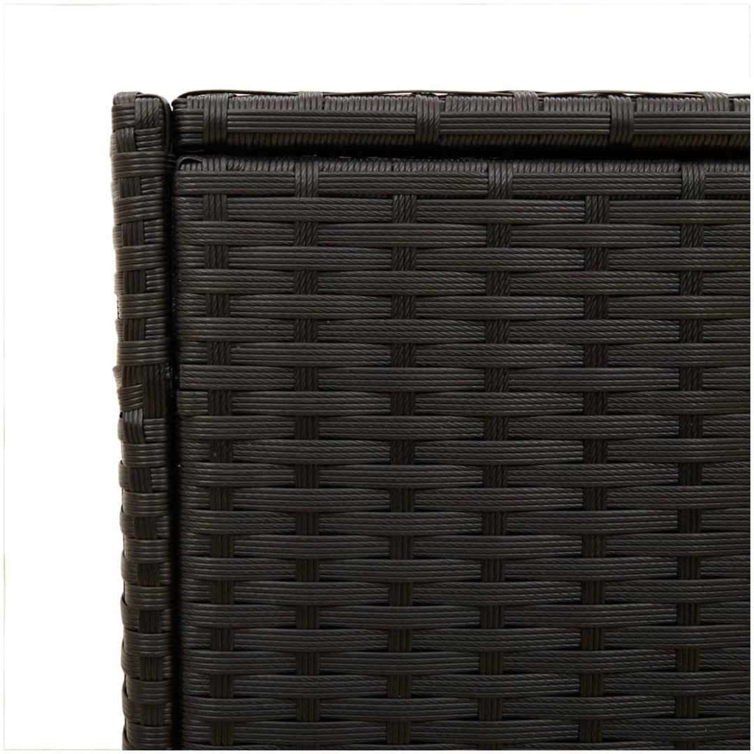 Dynbox på hjul svart 283L konstrottning vidaXL 127 x 55 x 56/59.5 cm – bild 9