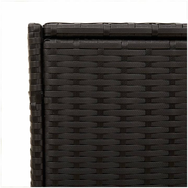 Dynbox på hjul svart 283L konstrottning vidaXL 127 x 55 x 56/59.5 cm – bild 9