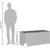 Dynbox på hjul svart 283L konstrottning vidaXL 127 x 55 x 56/59.5 cm – miniatyr 10