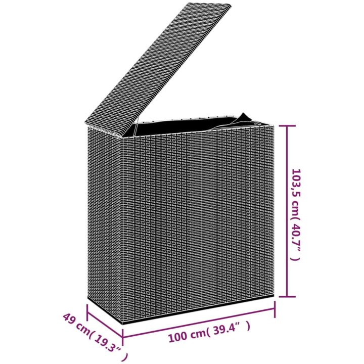 Dynbox PE-rotting brun vidaXL 100 x 49 x 103.5 cm – bild 6