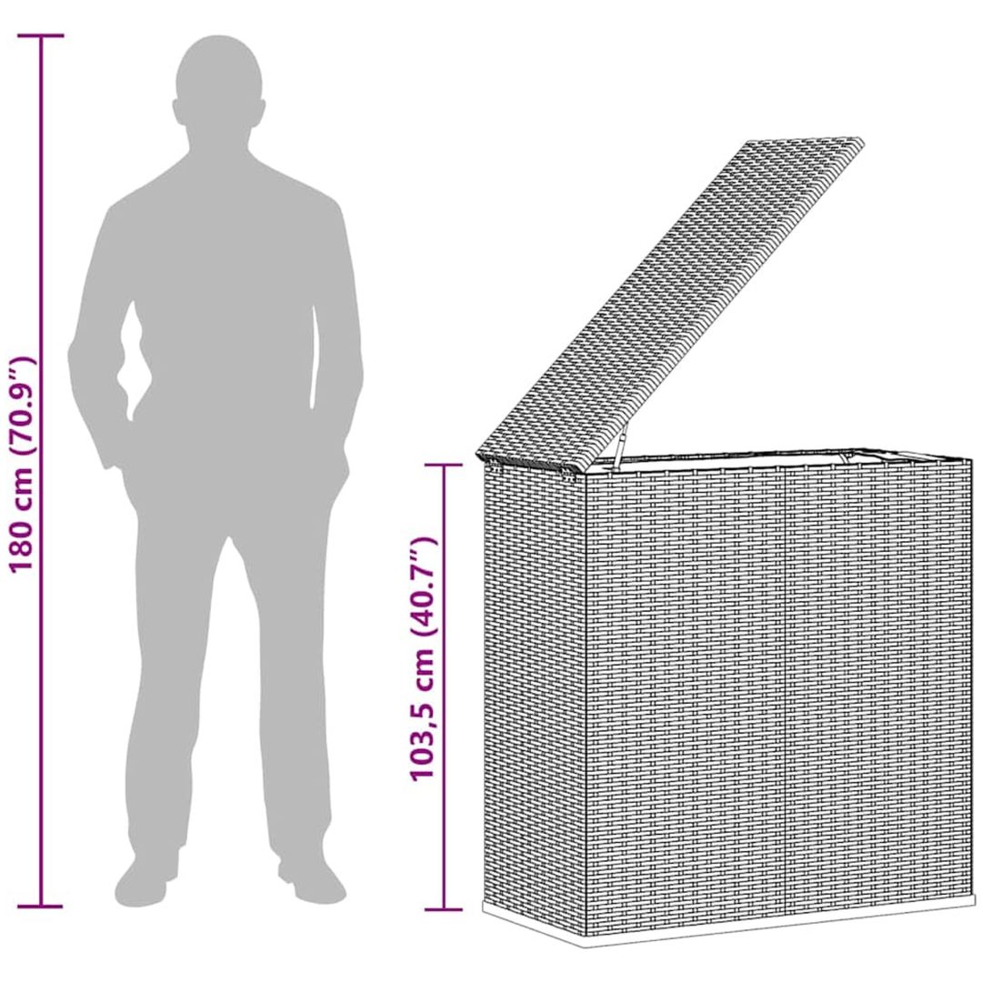 Dynbox PE-rotting grå vidaXL 100 x 49 x 103.5 cm – bild 11