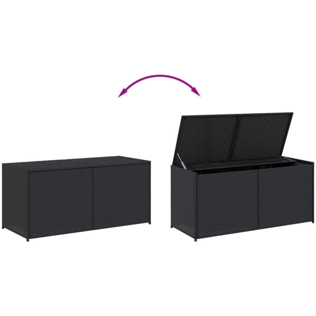 Dynbox svart 283L konstrotting vidaXL 120 x 50 x 56 cm – bild 7