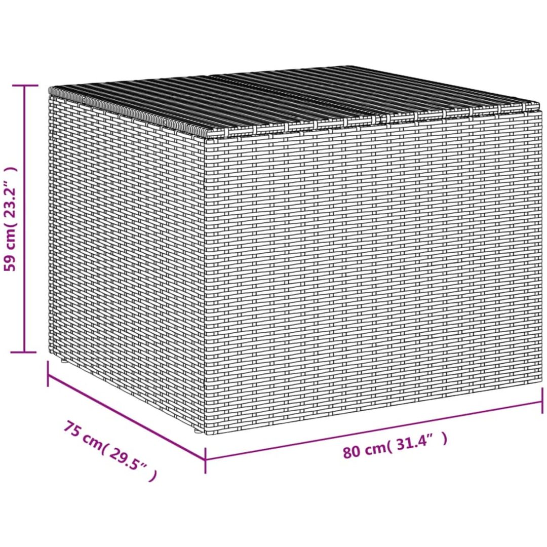 Dynbox svart 291L konstrotting vidaXL 80 x 75 x 59 cm – bild 11