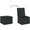 Dynbox svart 291L konstrotting vidaXL 80 x 75 x 59 cm – miniatyr 7