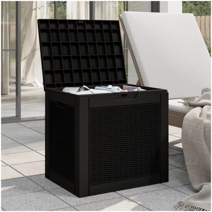 Dynbox svart 55,5x43x53 cm polypropen vidaXL – bild 3