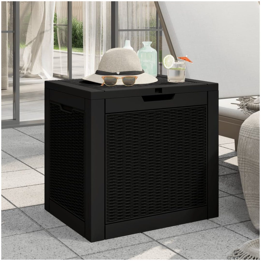 Dynbox svart 55,5x43x53 cm polypropen vidaXL