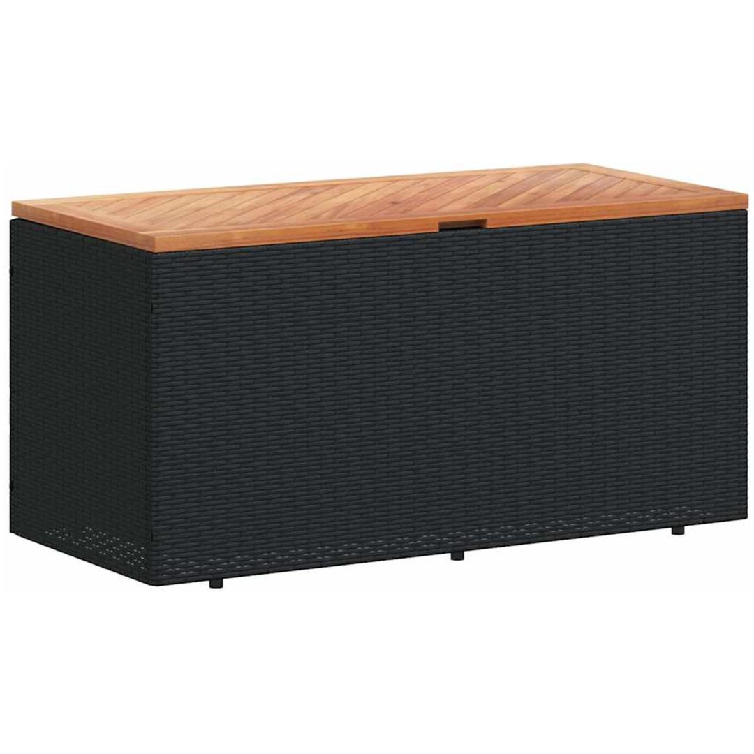 Dynbox svart konstrotting akaciaträ vidaXL 110 x 50 x 54 cm – bild 2