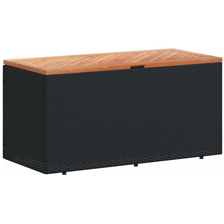 Dynbox svart konstrotting akaciaträ vidaXL 110 x 50 x 54 cm – bild 2
