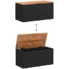 Dynbox svart konstrotting akaciaträ vidaXL 110 x 50 x 54 cm – miniatyr 7