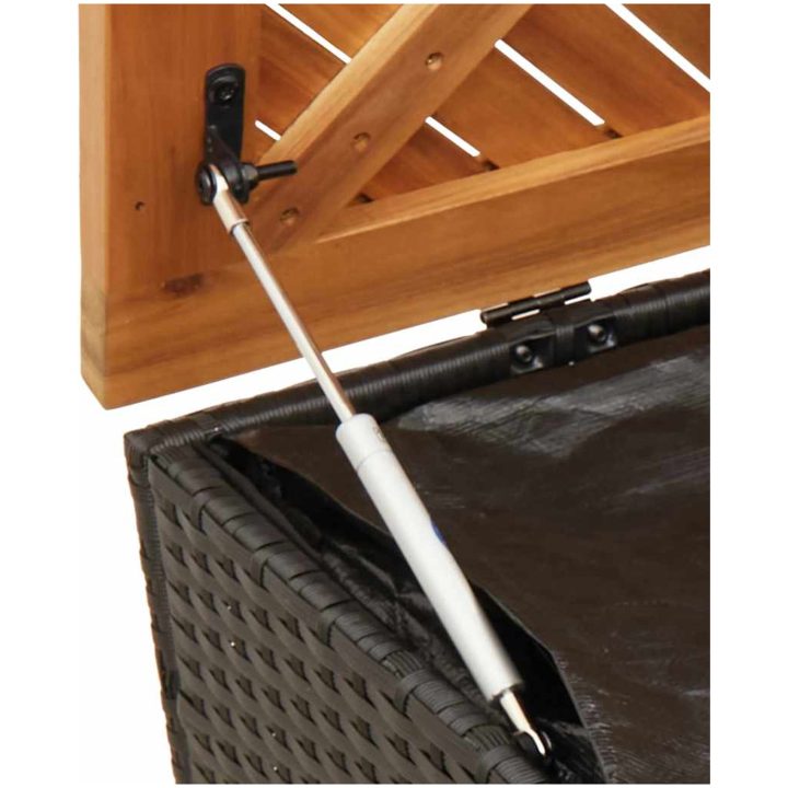 Dynbox svart konstrotting akaciaträ vidaXL 110 x 50 x 54 cm – bild 8