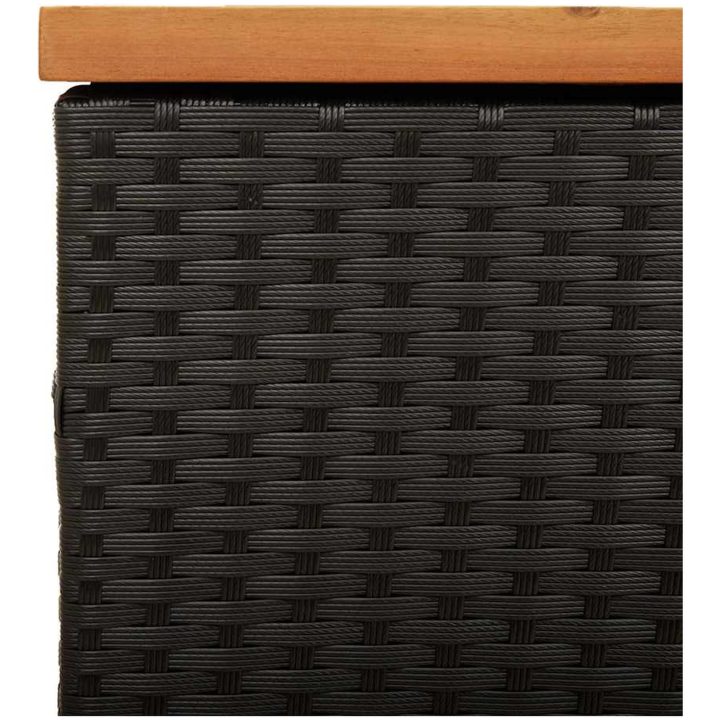 Dynbox svart konstrotting akaciaträ vidaXL 110 x 50 x 54 cm – bild 9