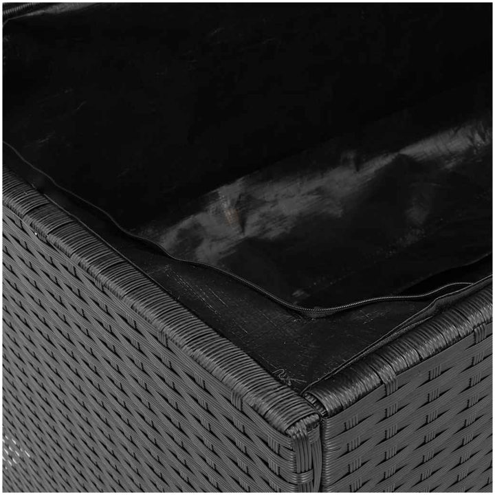Dynbox svart konstrotting akaciaträ vidaXL 110 x 50 x 54 cm – bild 10