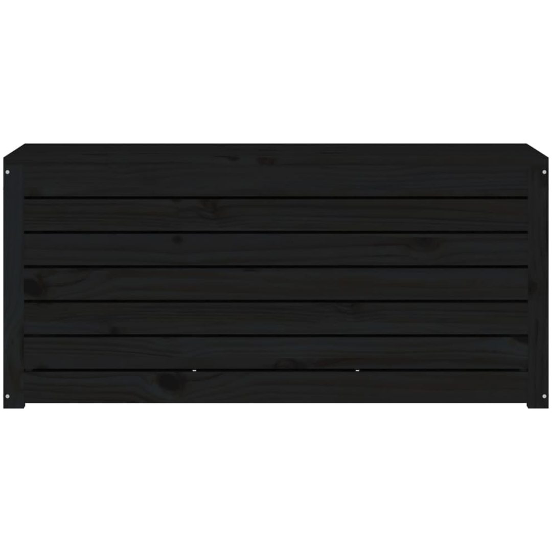 Dynbox svart massiv furu vidaXL 101 x 50.5 x 46.5 cm – bild 5