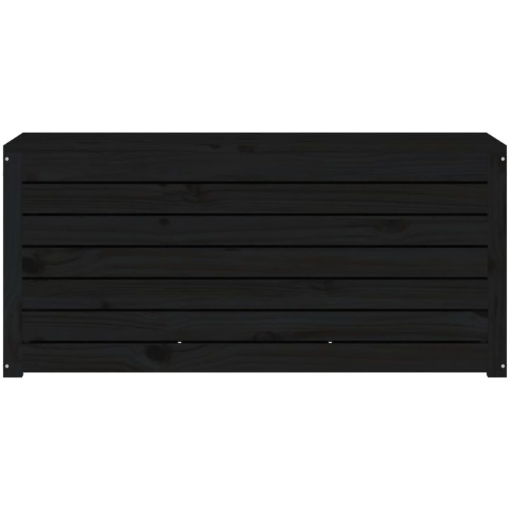 Dynbox svart massiv furu vidaXL 101 x 50.5 x 46.5 cm – bild 5