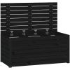 Dynbox svart massiv furu vidaXL 101 x 50.5 x 46.5 cm – miniatyr 6