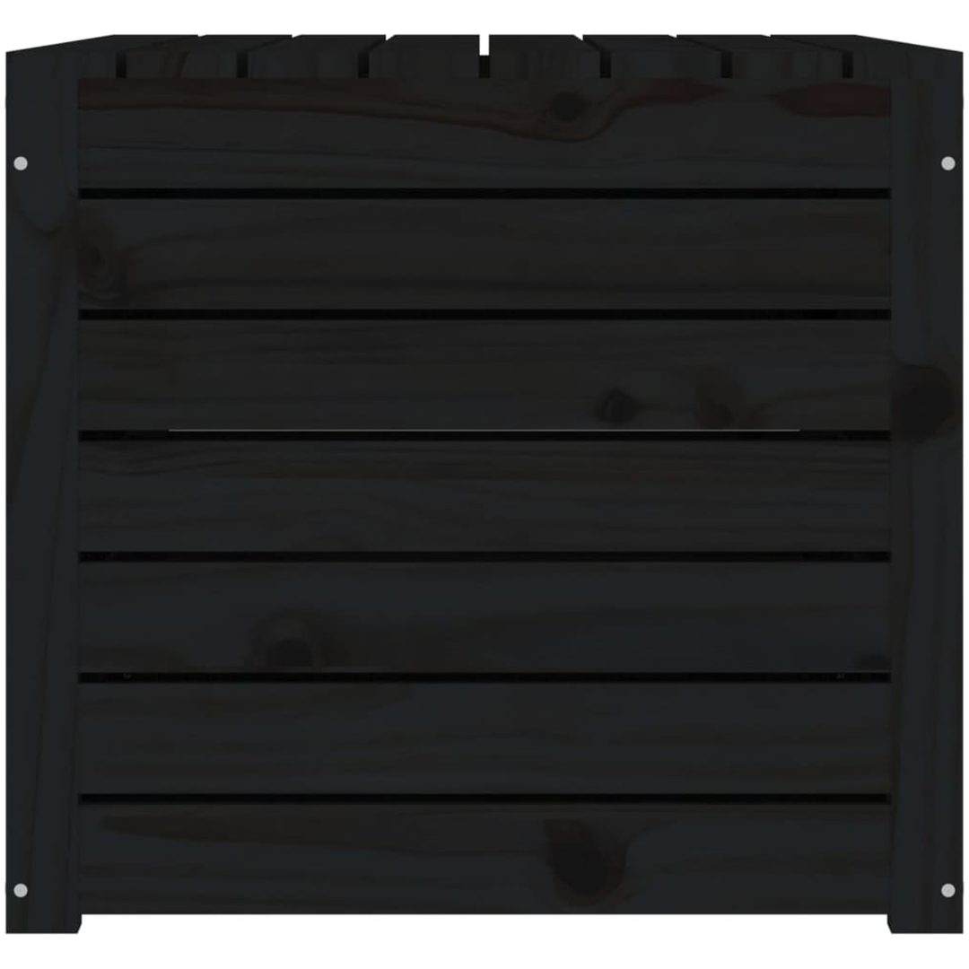 Dynbox svart massiv furu vidaXL 101 x 50.5 x 46.5 cm – bild 7