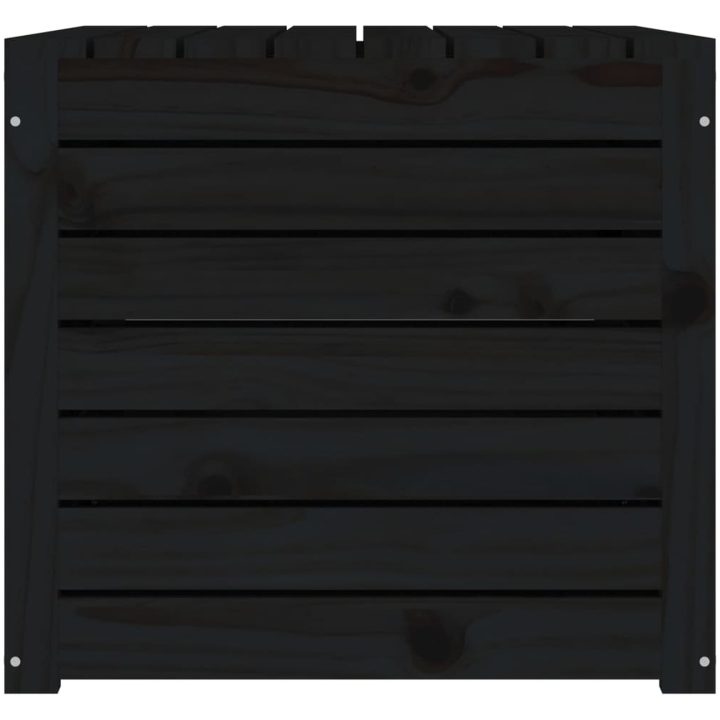 Dynbox svart massiv furu vidaXL 101 x 50.5 x 46.5 cm – bild 7